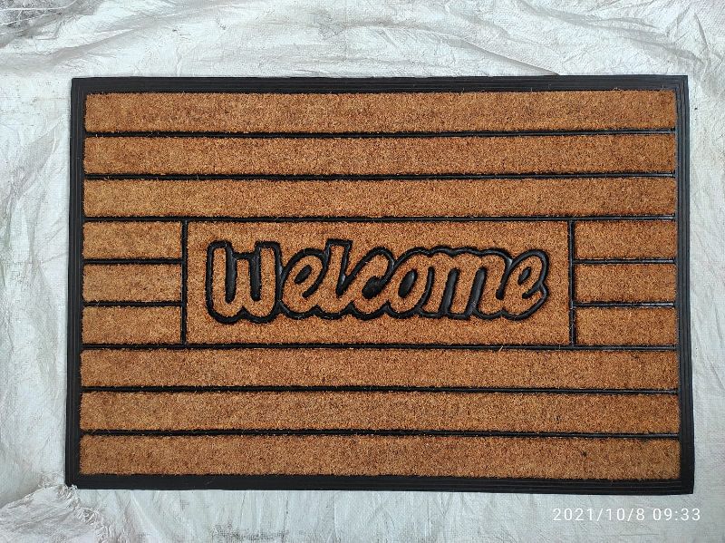 AAVEES MOULDED rubber backed coir mats, Size : Multisizes