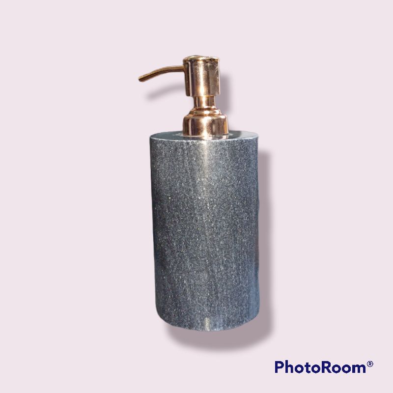 Black Marble Soap Dispenser, Pattern Plain by Kershrinandan Marble