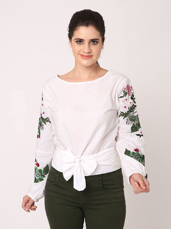 Embroidered Ladies Designer Top, Size : XL