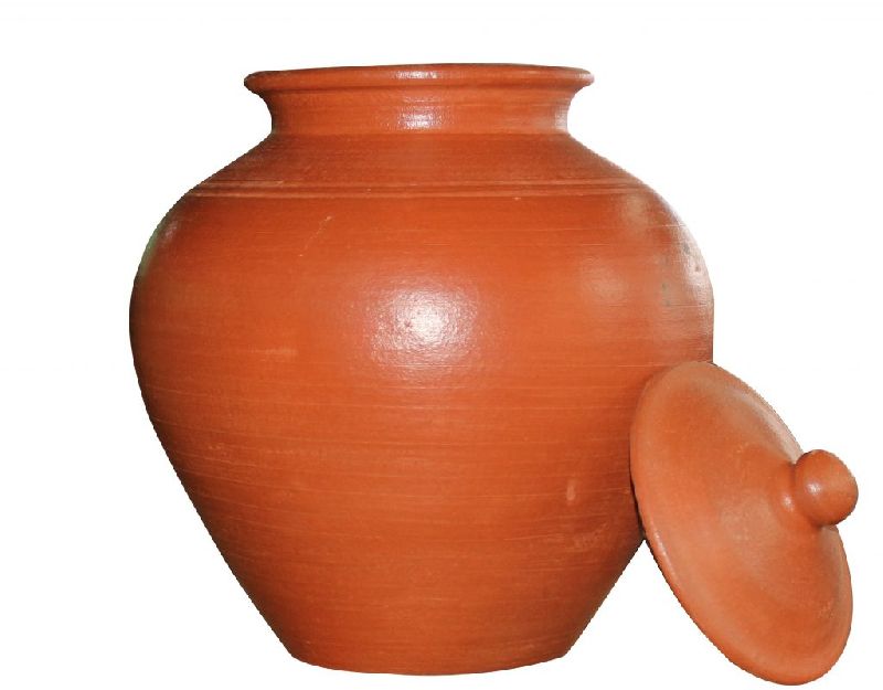 Polished Clay Water Pot, Capacity : 5 Ltr.