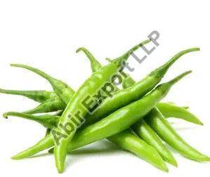 Natural Fresh Green Chilli, for Human Consumption, Cooking, Home, Hotels, Packaging Size : 1Kg, 2Kg
