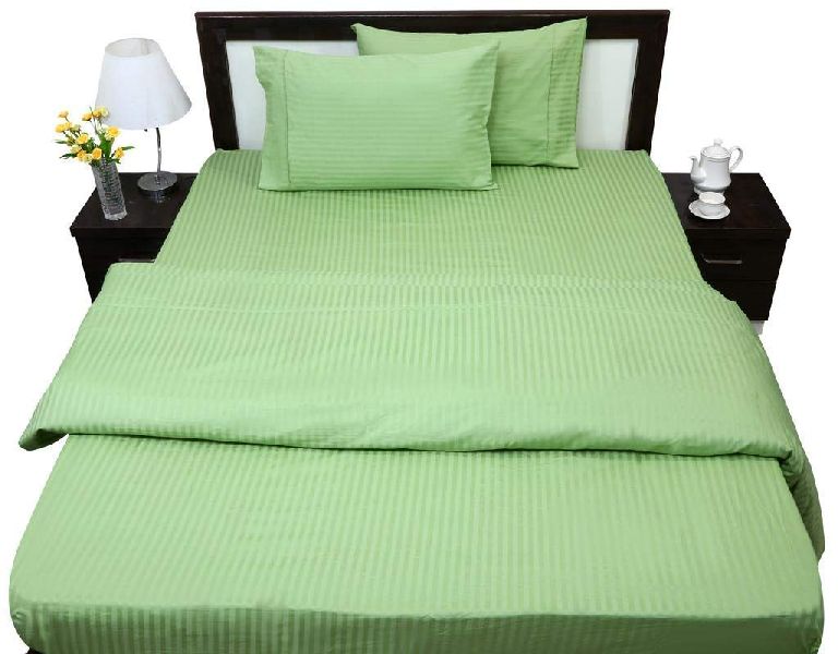 Rekhas Premium Satin Green Bedsheets, for Wedding, Lodge, House, Picnic, Home, Hotel, Hospital, Salon
