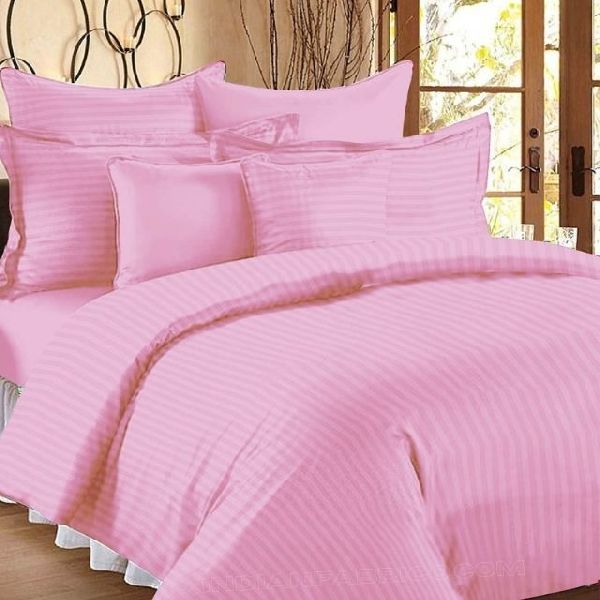 Rekhas Premium Satin Light Pink Bedsheets, for Wedding, Lodge, House, Picnic, Home, Hotel, Hospital