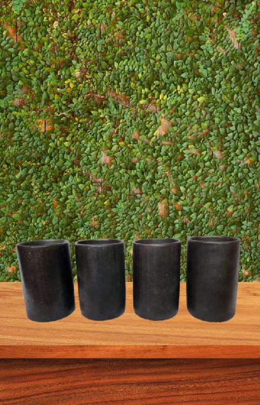 Black clay glass ware, for Drinking Use, Packaging Type : Paper Box