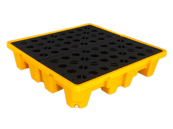 4 Drum Spill Containment Pallet, Entry Type : 4-Way