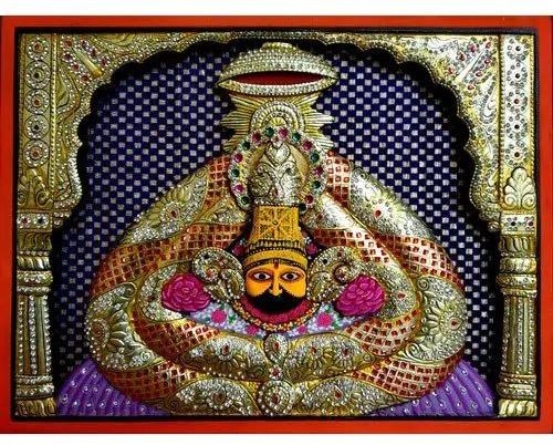 Khatu Shyam Ji Tanjore Painting, for Wall Decoration, Home Decoration, Pooja Room Decoration, Lobby Areas Office Decoration