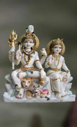 Marble White Shiv Parivar Statue