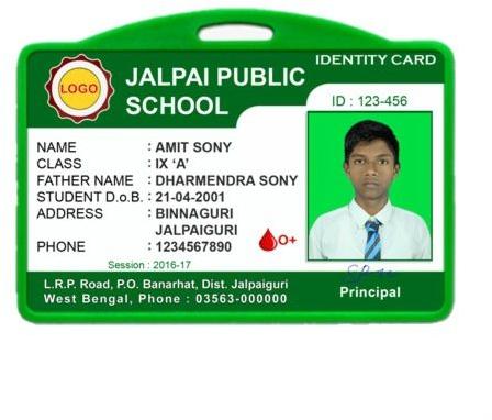 School ID Cards, Shape : Square