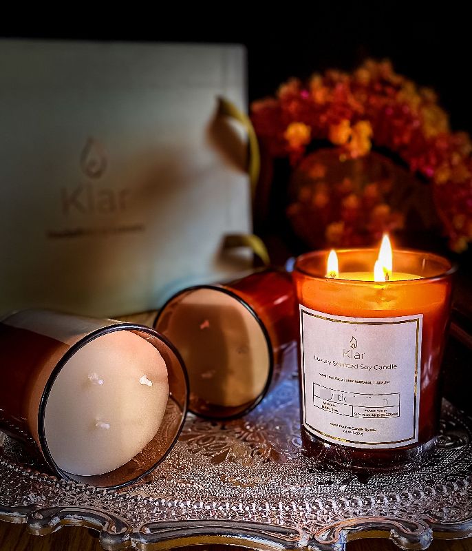 Signature Series Rose De Luxe Amber Jar Candle at best price in Jaipur