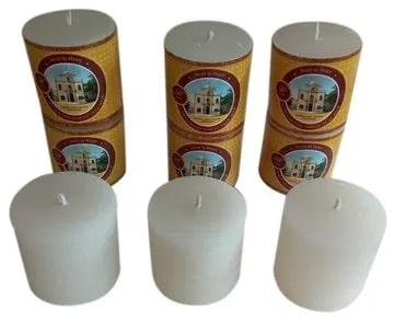 White Pillar Candle