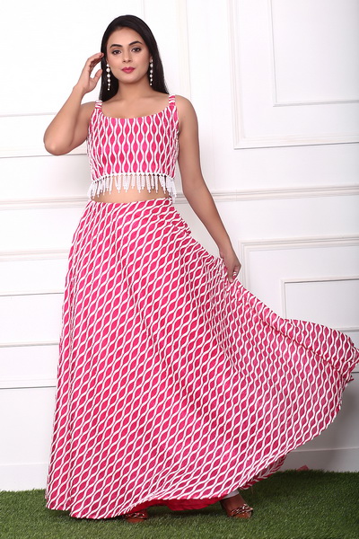 Pink Two Piece Dress