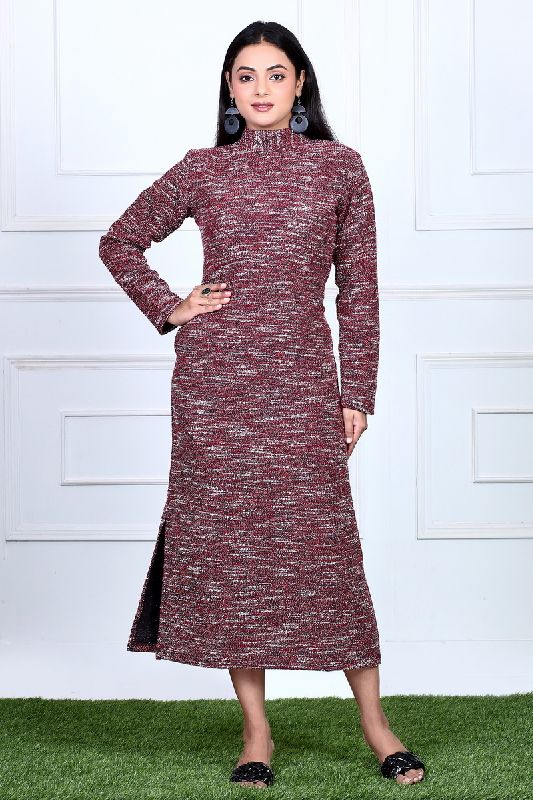 Woolen one hot sale piece dress