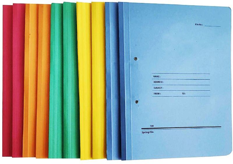 Leather spring files, for College, Keeping Documents, Office, School, Size : A/4