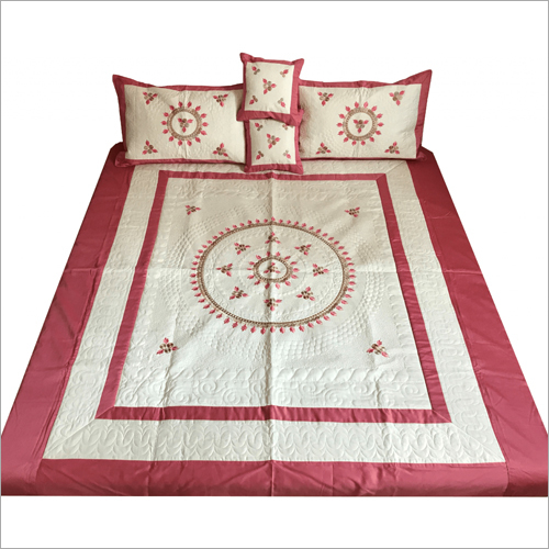 Cotton Embroidered Bedsheet, Color : Multicolor