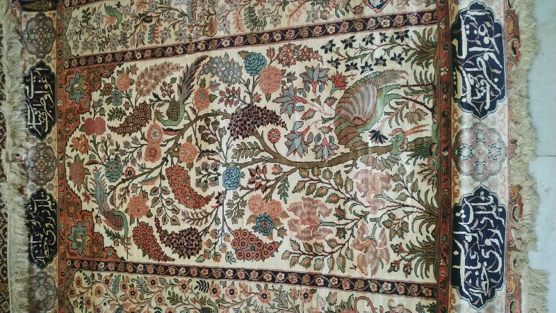 Kashmiri Silk Carpets, Size : 4x6
