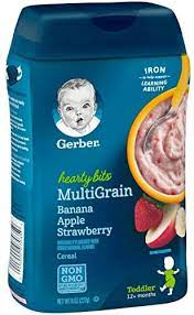 Gerber hearty bits multigrain cereal baby food