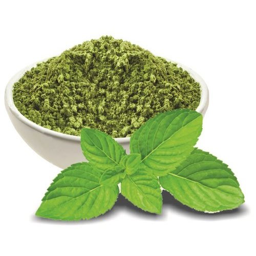 Light Green Mint Leaf Powder, for Medicines Products, Cosmetics, Style : Dried