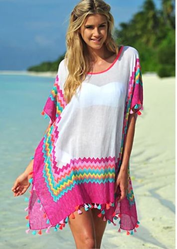 Georgette Beachwear Kaftan, Size : Free Size