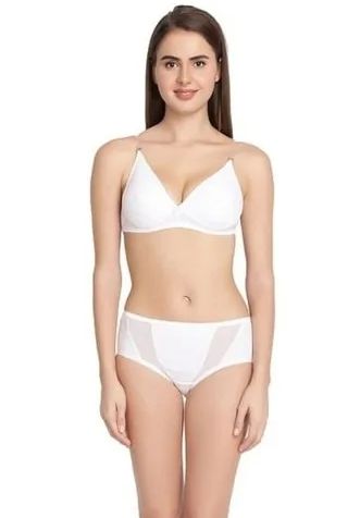 Ladies Cotton Plain White Bra and Panty Set, Size: 28 - 44 at Rs 225/set in  Lucknow
