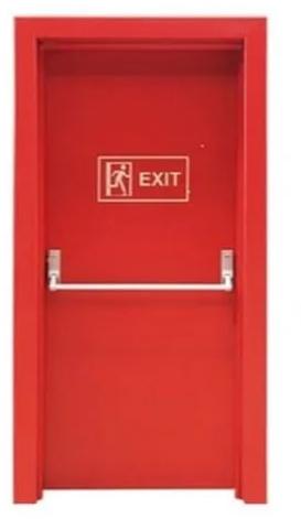 Shiv Shakti Mild Steel Industrial Fire Exit Door, Color : Red, Silver