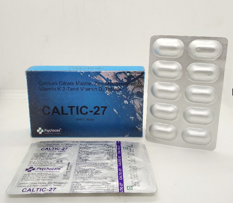 Calcium citrate maleate zinc magnesium vitamin k27 d3 tablets