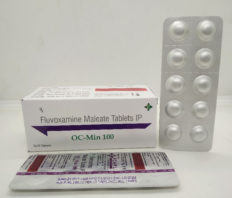 Fluvoxamine Maleate 100mg Tablets, Purity : 99%