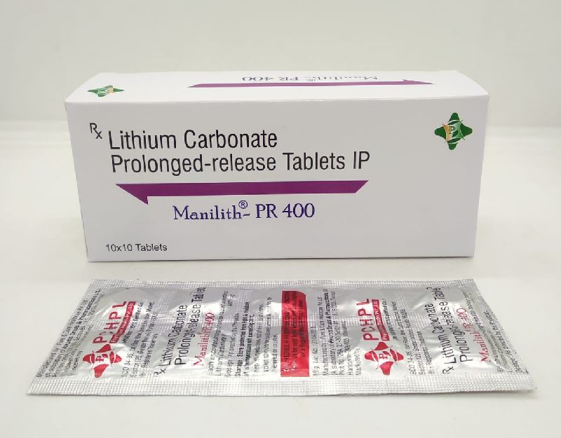 Lithium Carbonate PR 400 mg tablets