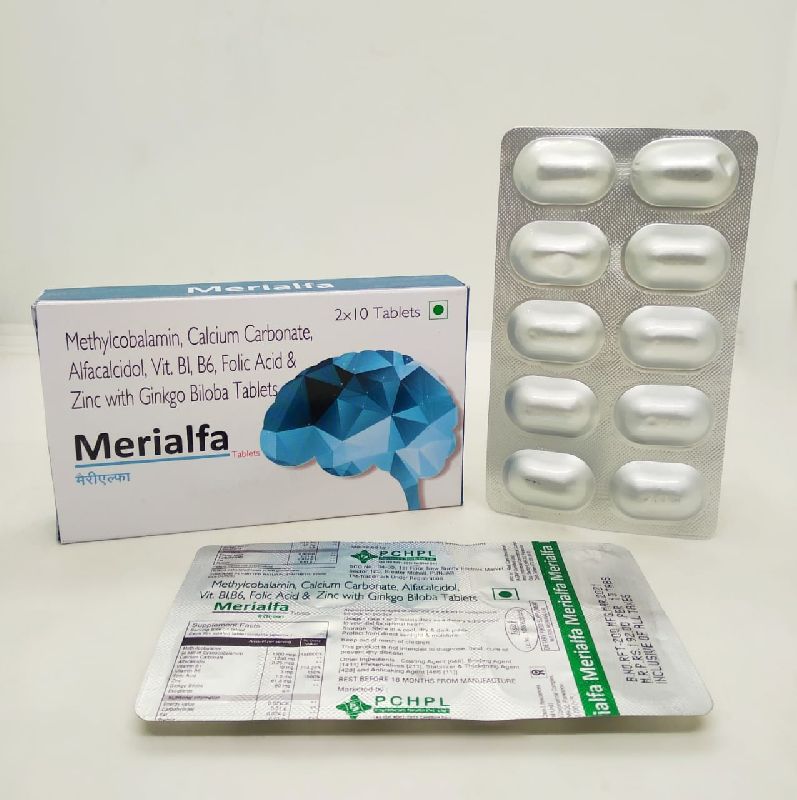 Methylcobalamin alfacalcidol vit b1 b6 folic acid ginkgo biloba tablets