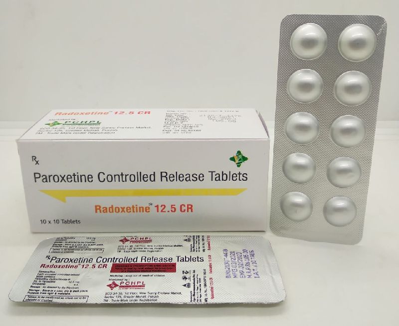 Paroxetine Hcl CR12.5 mg tablets, for Clinical, Hospital, Purity : 99%