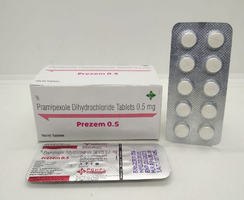 Pramipexole Dihydrochloride monohydrate 0.5 mg tablets