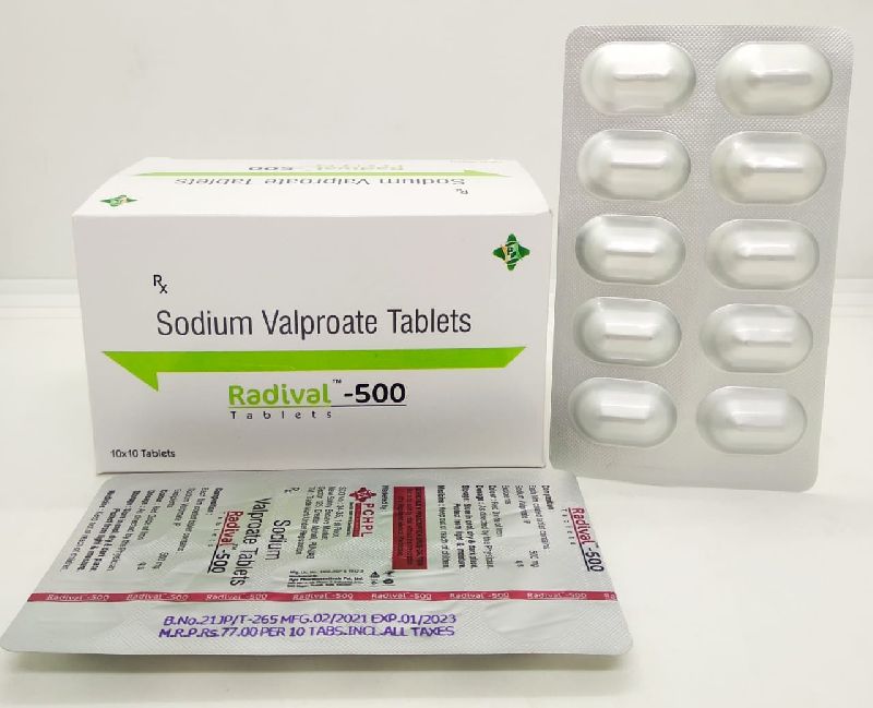Sodium Valproate 500mg Tablets, for Clinical, Hospital, Packaging Type : ALU ALU
