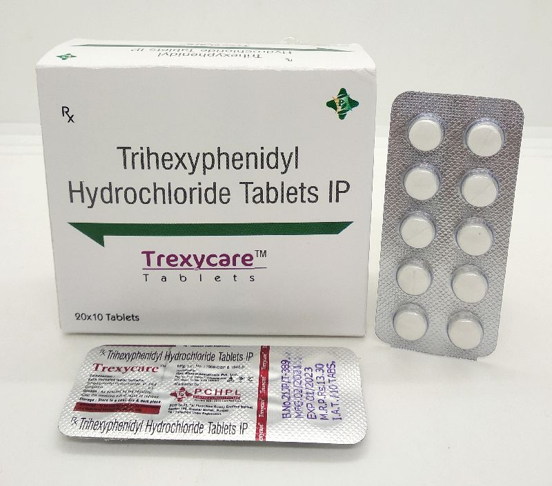 Trihexyphenidyl 2mg Tablets, for Clinic, Hospital, Clinical, Hospital .