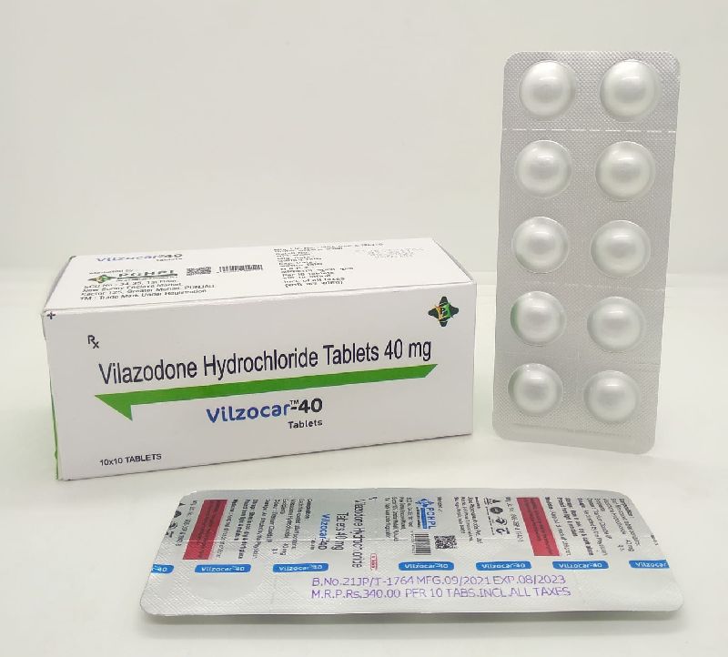 Vilazodone Hydrochloride Tablets 40 mg, Packaging Size : 10*10