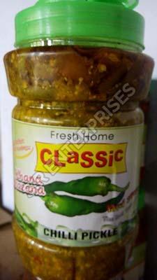 Green Chilli Pickle, for Home, Restaurant, Packaging Type : Pet bottel