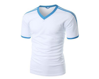 Polyester Men V Neck Sports T-Shirt, Length : 35 Inch