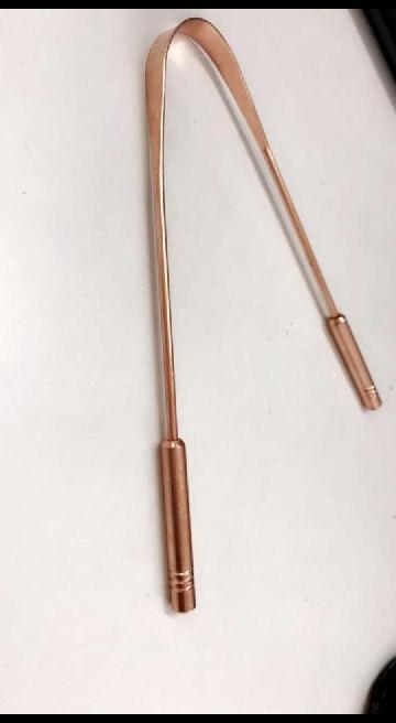 Polished Copper Tongue Scraper, for Home Use, Feature : Fine Finished
