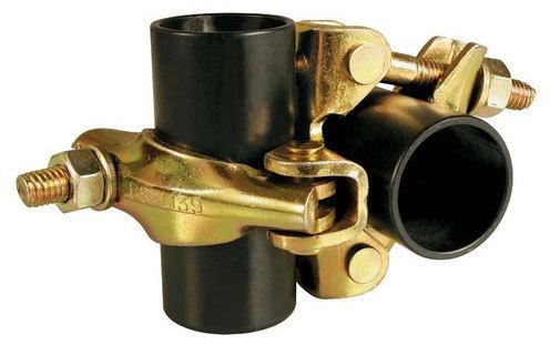 Polished Brass Pressed Double Coupler, for Jointing, Color : Golden Black