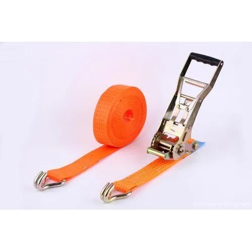 Polyester Ratchet Lashing Belt, for Industrial, Color : Orange