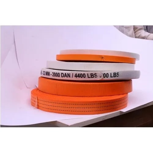 Orange Polyester Woven Lashing Belt, For Industrial