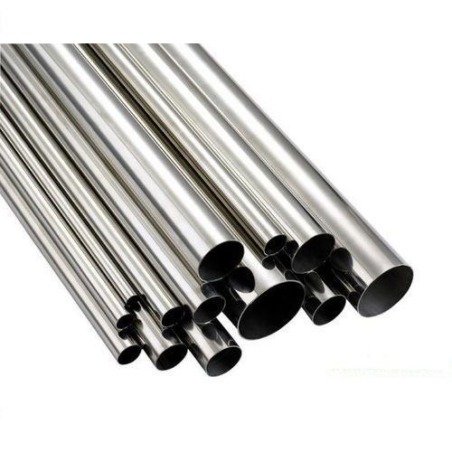 Polished Steel Round Pipe, Color : Silver