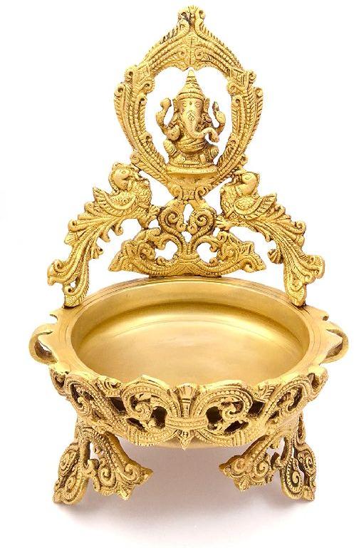 Polished Brass Ganesh Urli, for Home, Packaging Type : Box, Carton