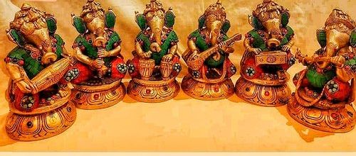 Polished Plain Brass Ganesha Musical Set, Feature : Shiny Look, Scratch Resistant, Finely Finished