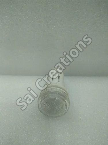 Round White LED Indicating Lamp, for Industrial, Voltage : 24-240V AC/DC