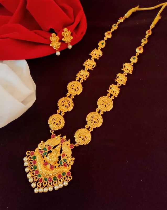 golden lakshmi gold plated necklace set