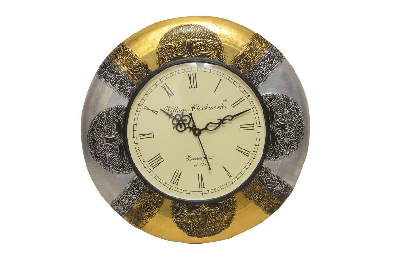 Metal Handicraft Wall Clock, Glass Type : Acrylic