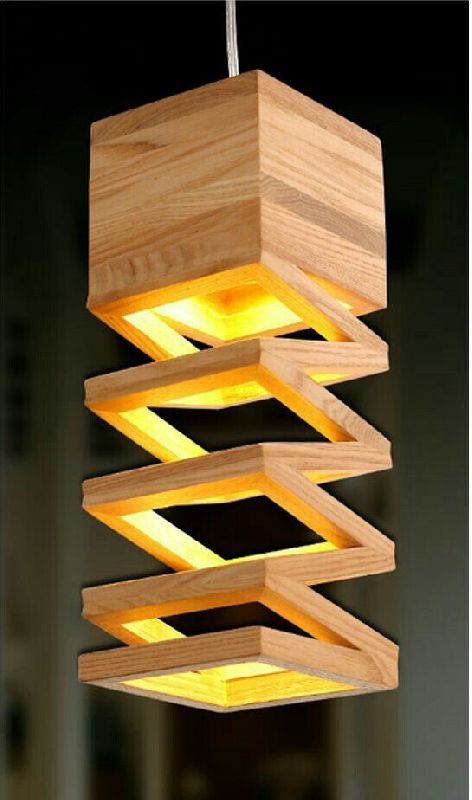 Polished Plain Pine Wooden Lamp, Packaging Type : Carton Box