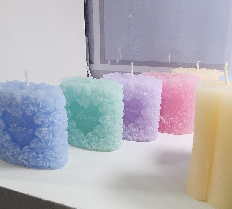 Rose Pillar Wax Scented Designer Candles