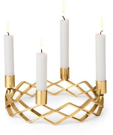 Plain Metal Decorative Candle Holder, Packaging Type : Thermocol Box