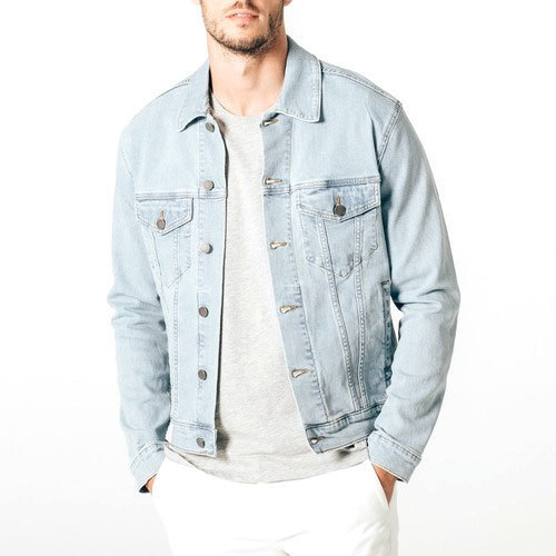 Slim Fit Mens Denim Jacket, for Comfortable Soft, Size : XL, XXL