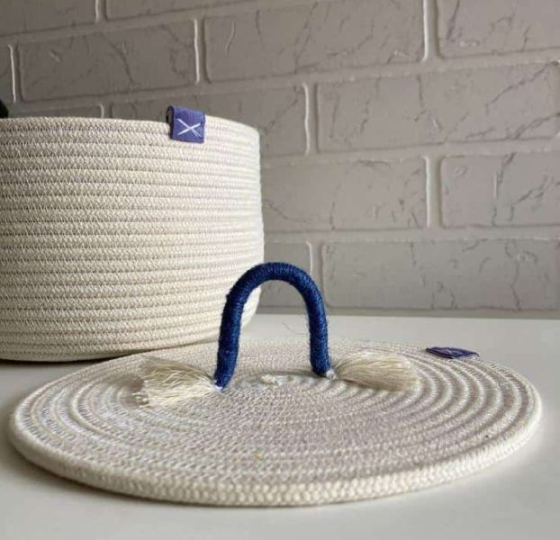 Jute Basket with Lid